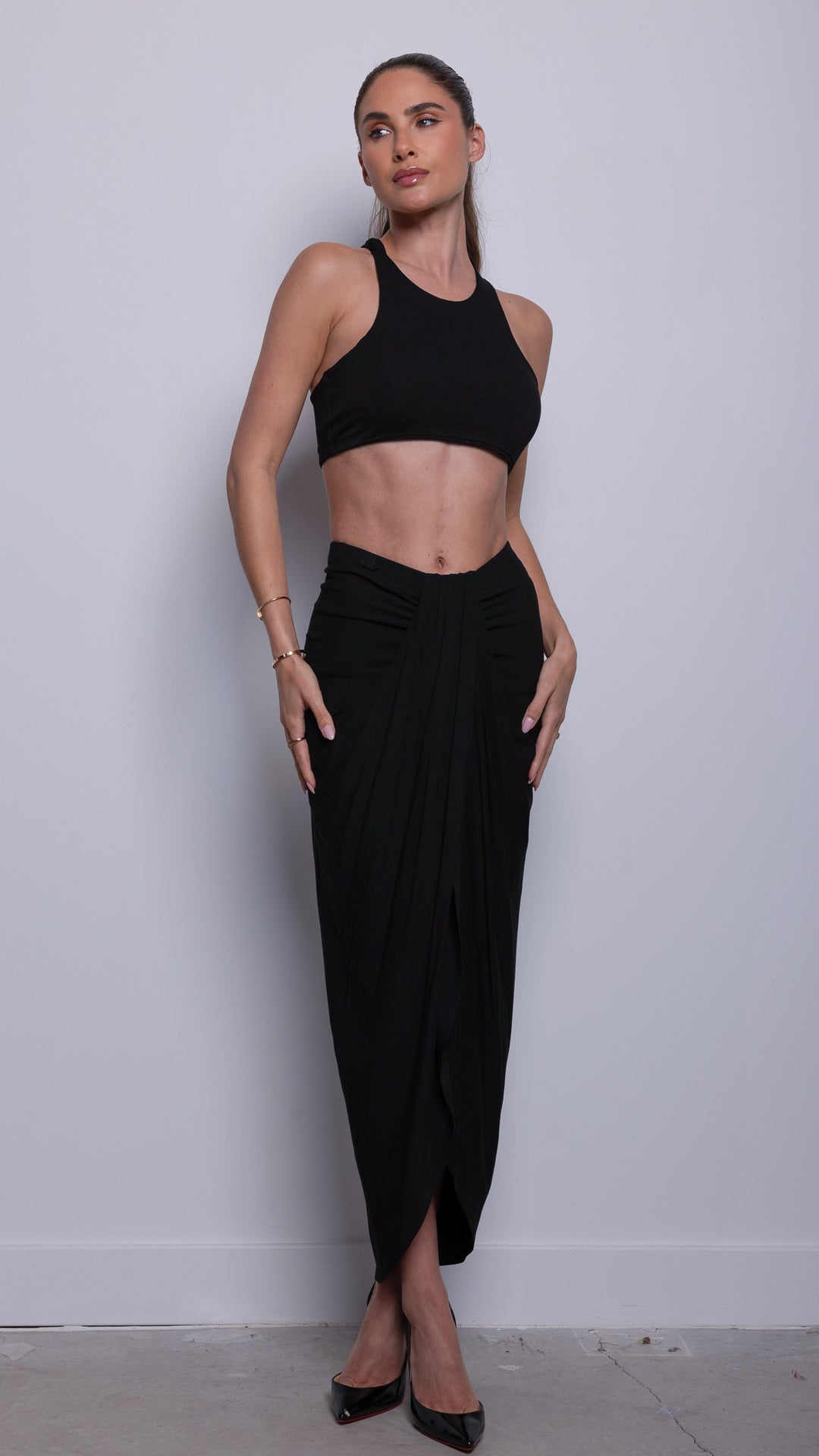 Lena Two Piece Set in Black