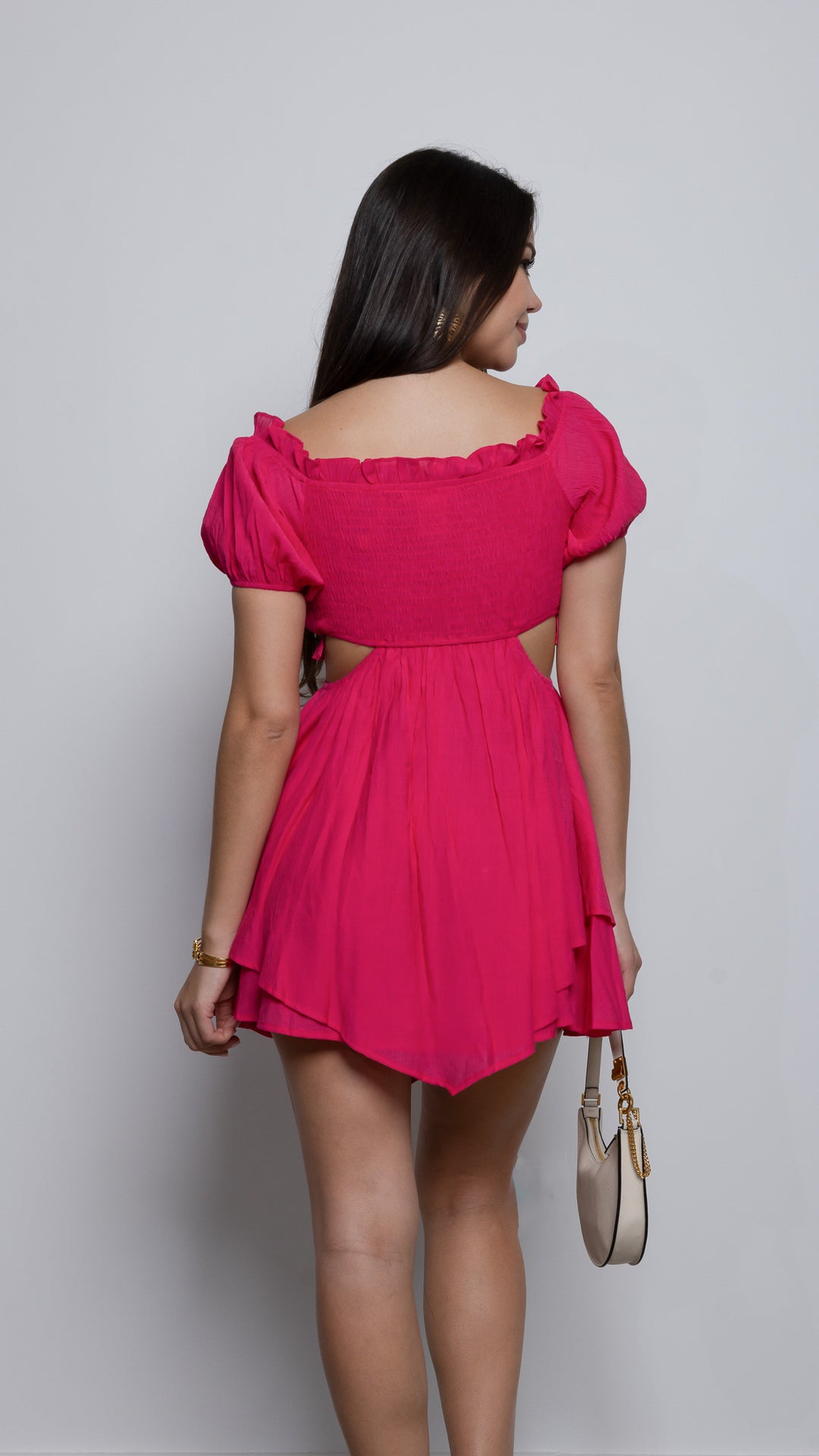 Clari Mini dress in Hot Pink
