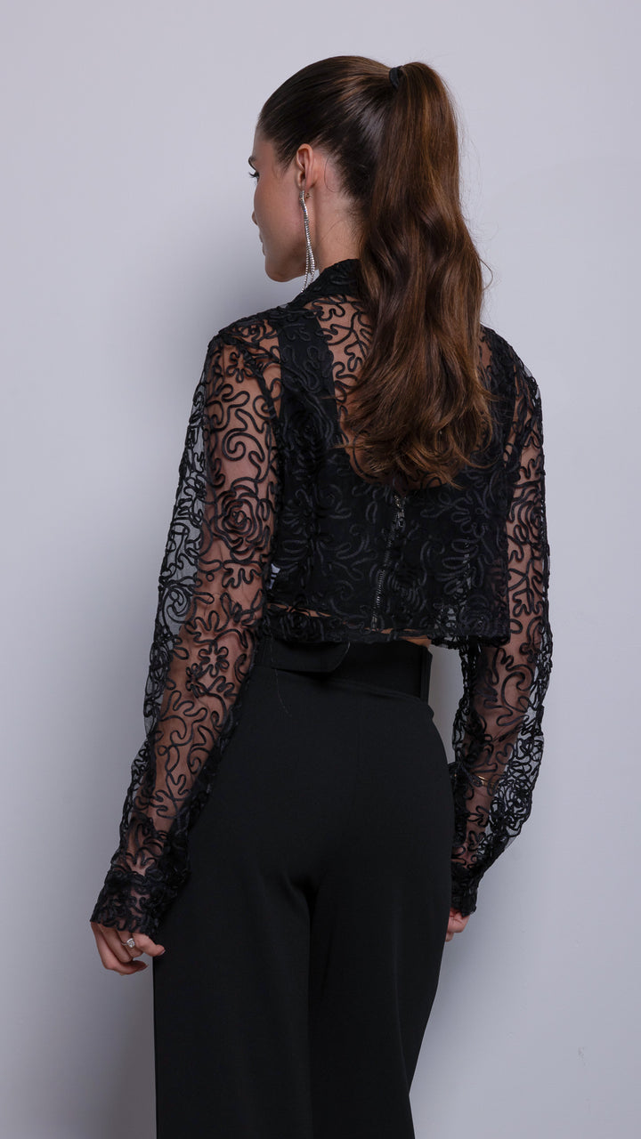 Abigail Lace Cropped Top