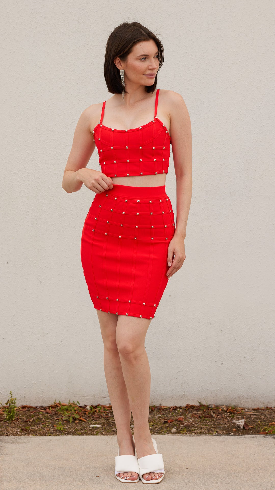 Isadora Two Piece Set in Red