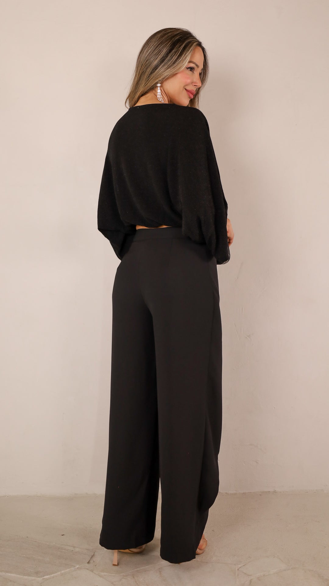 rear view image 1 of Valentina Asymmetric Wide-Leg Pants