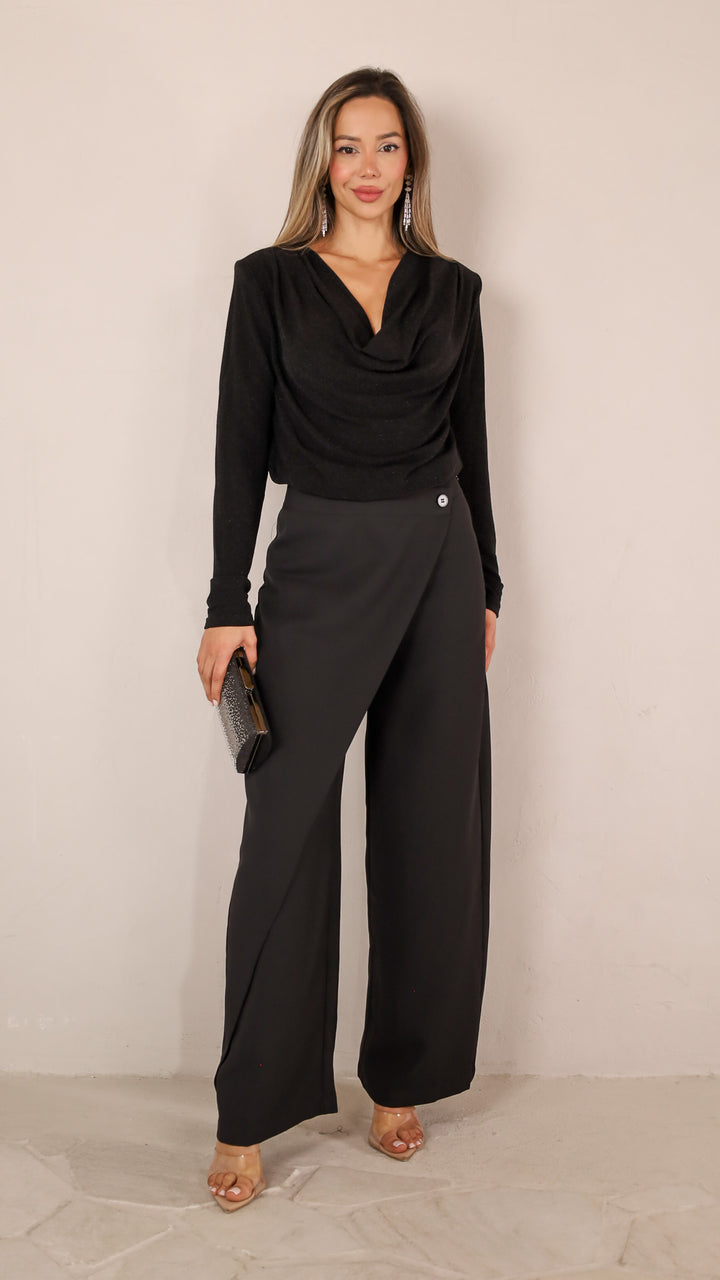 front view image 2 of Valentina Asymmetric Wide-Leg Pants