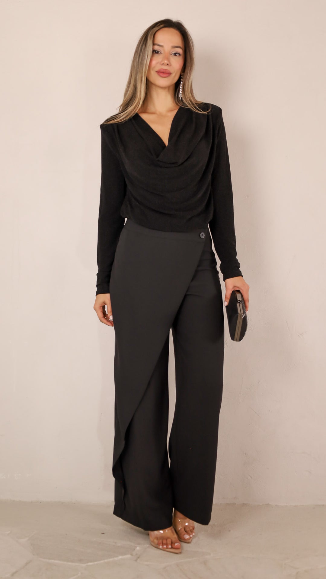 front view image 3 of Valentina Asymmetric Wide-Leg Pants