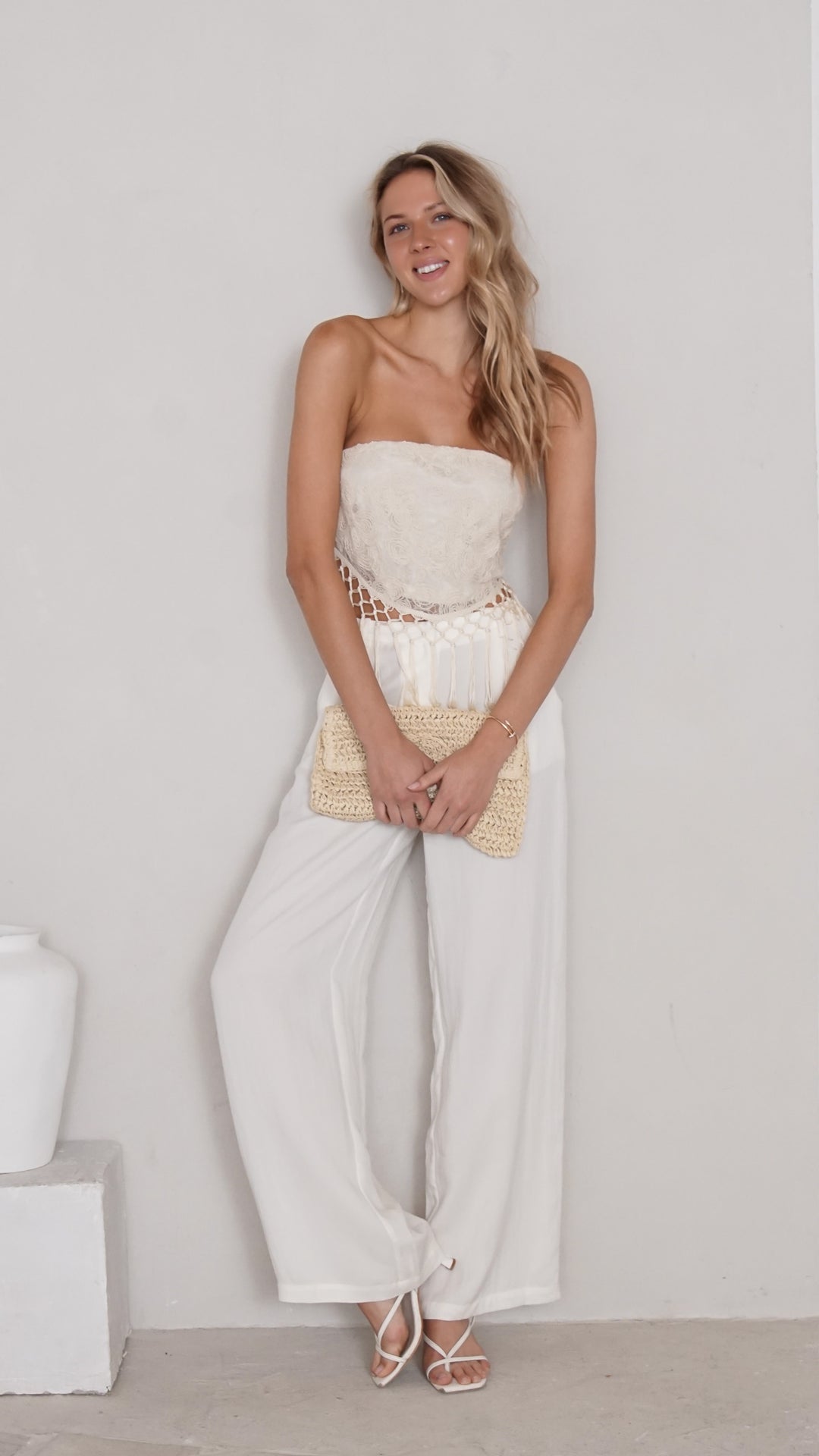 front view image 4 of Alessia Strapless Crochet Top