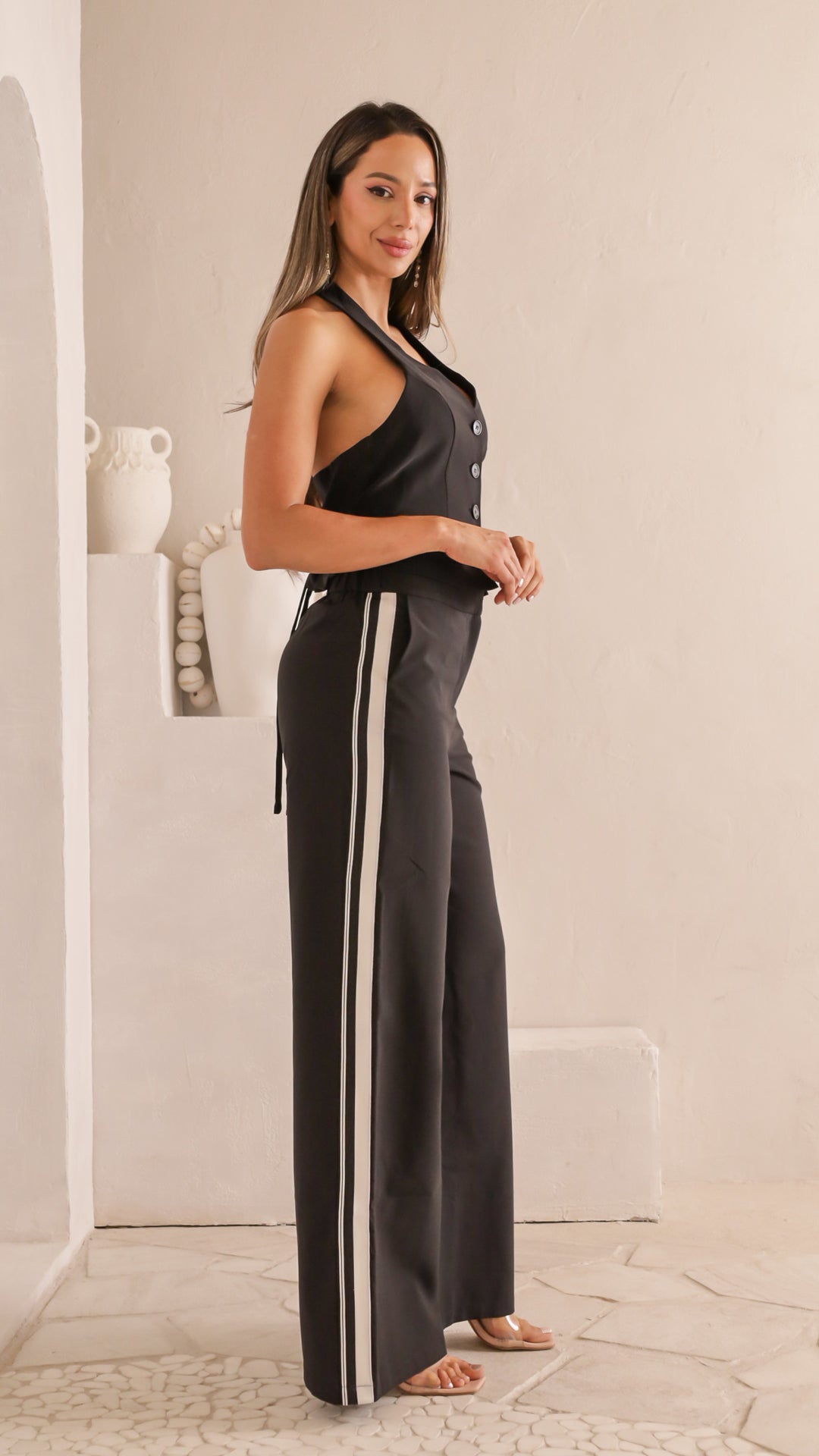 side view image 2 of Amara Halter Jumpsuit