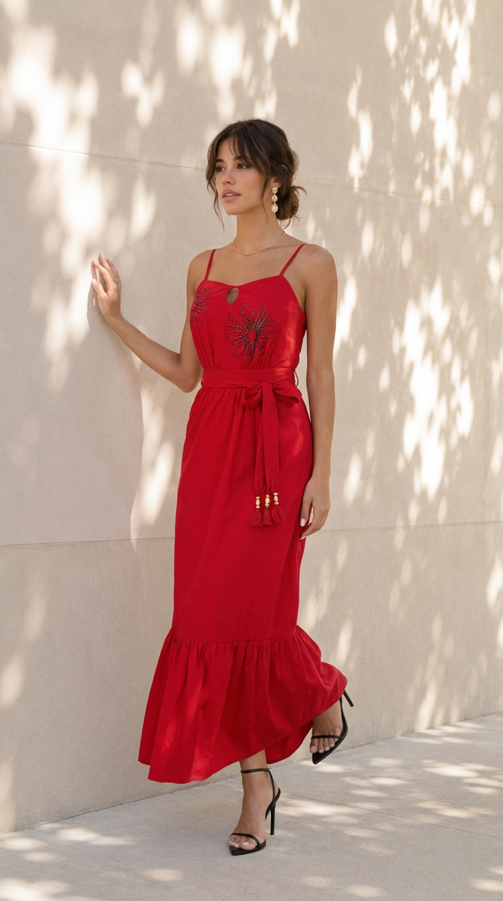 Elowen Embroidered Maxi Dress