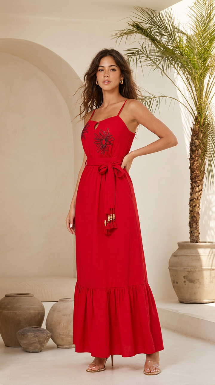 Elowen Embroidered Maxi Dress