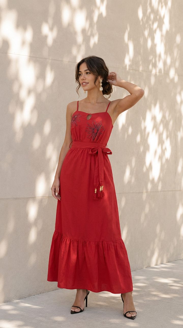 Elowen Embroidered Maxi Dress