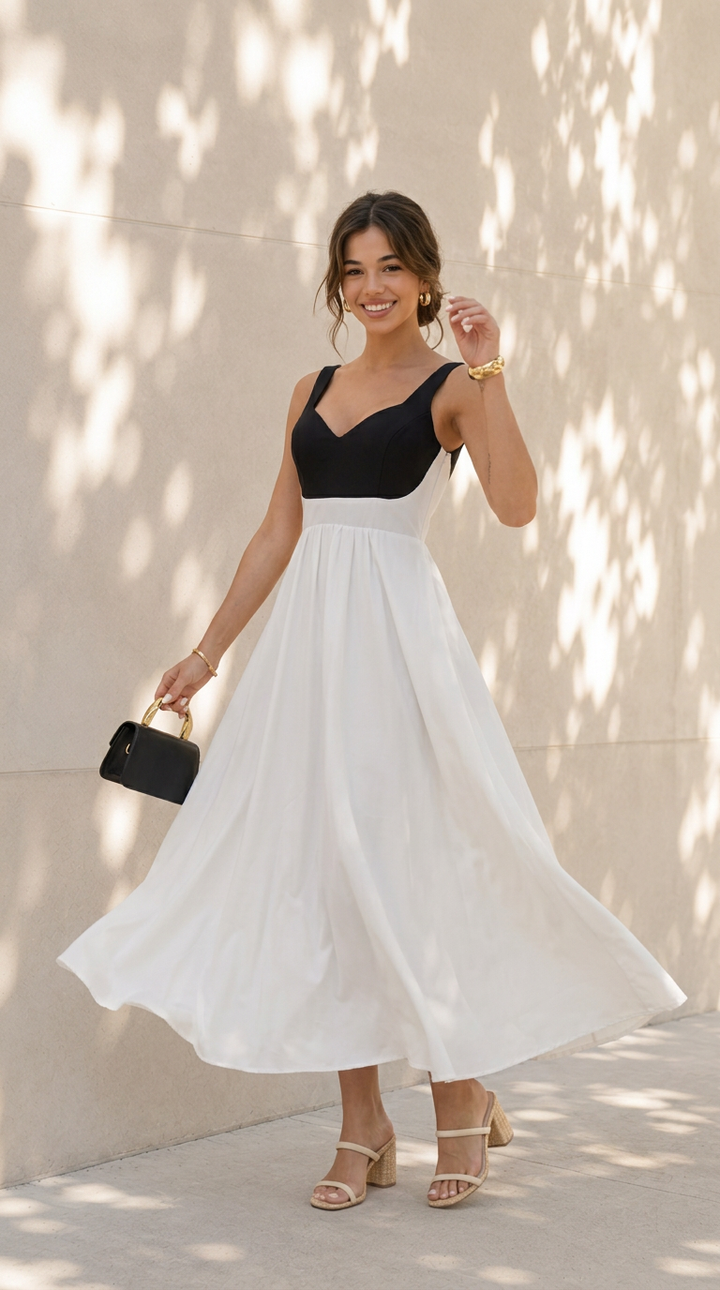 front view image 1 of Aveline Colorblock Maxi Dress