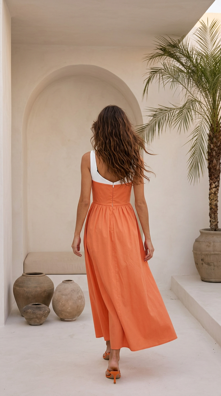 rear view image 1 of Aveline Colorblock Maxi Dress