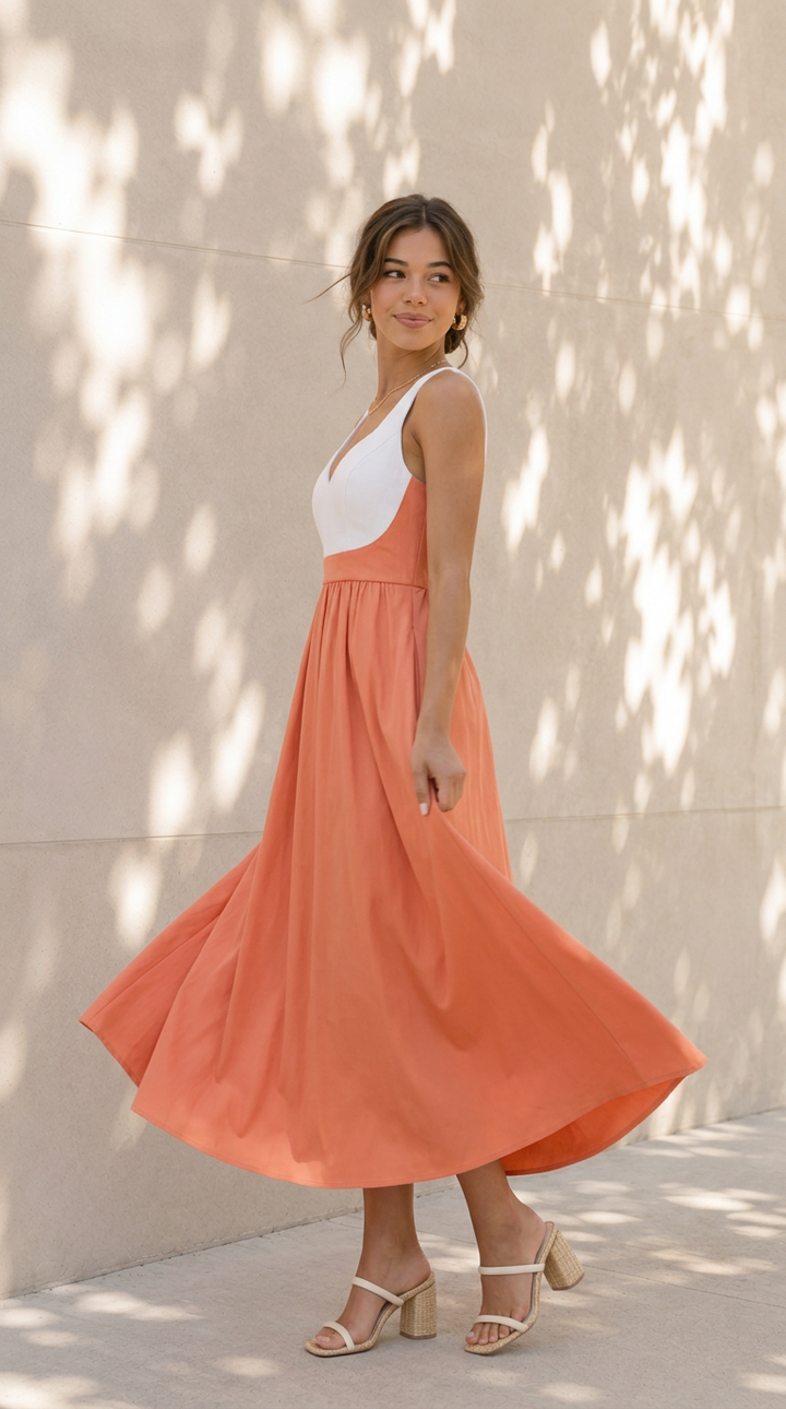side view image 1 of Aveline Colorblock Maxi Dress