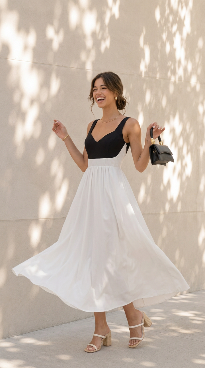 front view image 3 of Aveline Colorblock Maxi Dress