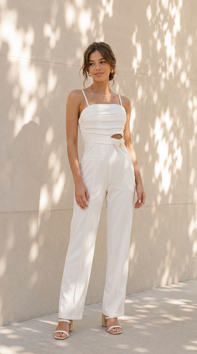 front view image 1 of Serenella Rosette Jumpsuit