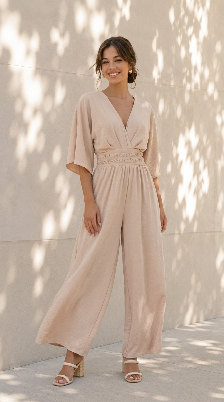 front view image 1 of Elara Kimono Jumpsuit