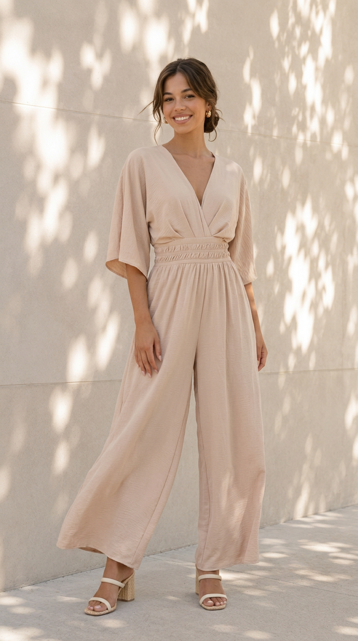 front view image 1 of Elara Kimono Jumpsuit