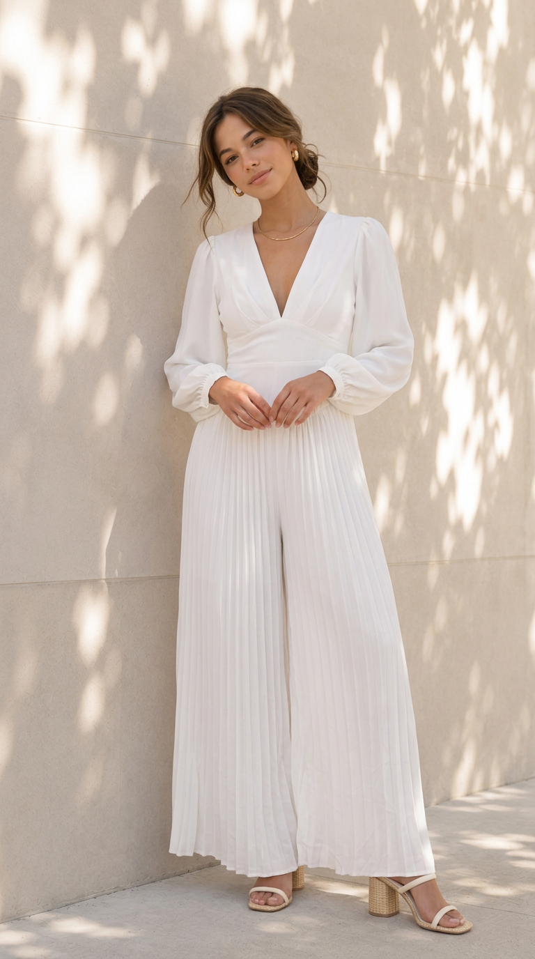 front view image 2 of Adelina Pleated Jumpsuit
