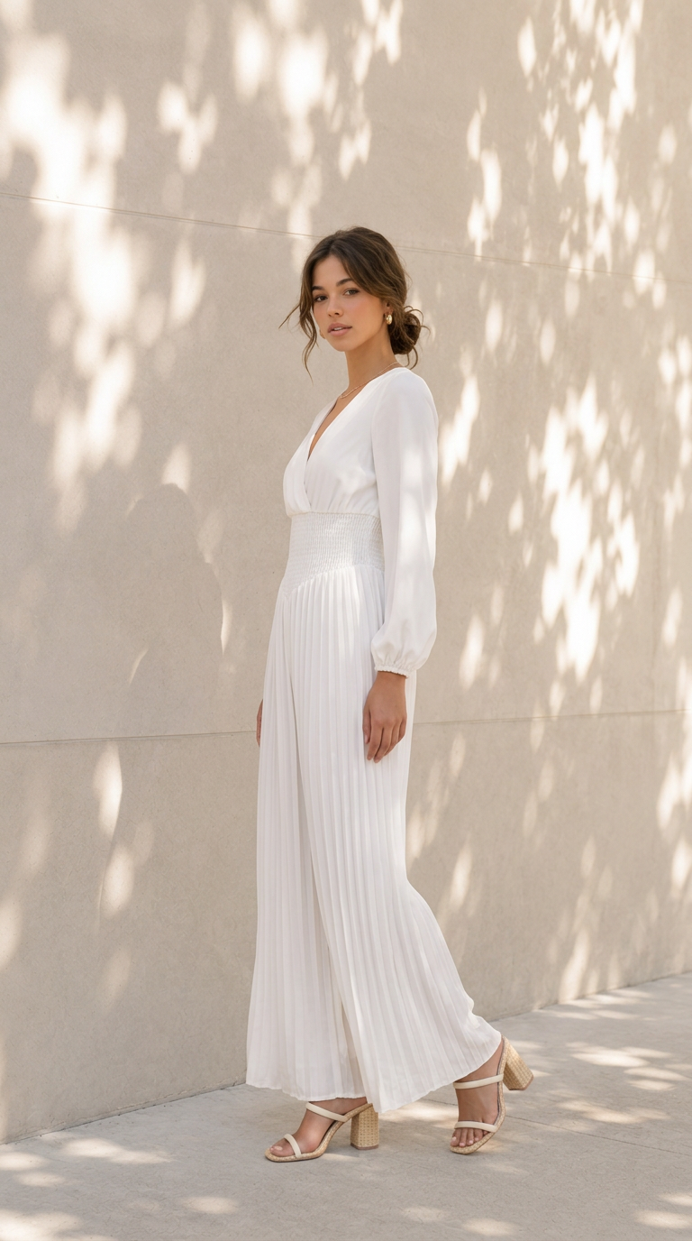 side view image 3 of Adelina Pleated Jumpsuit