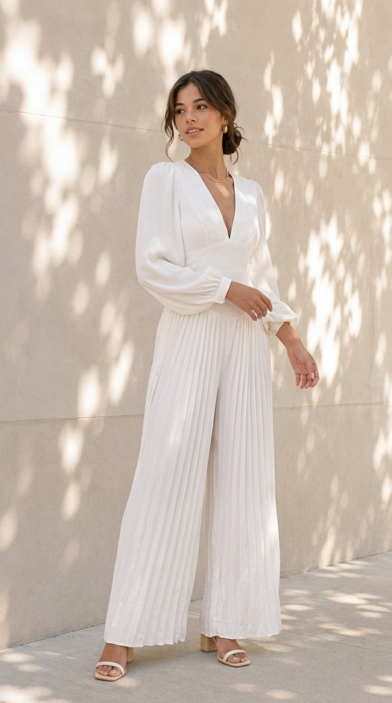 front view image 5 of Adelina Pleated Jumpsuit