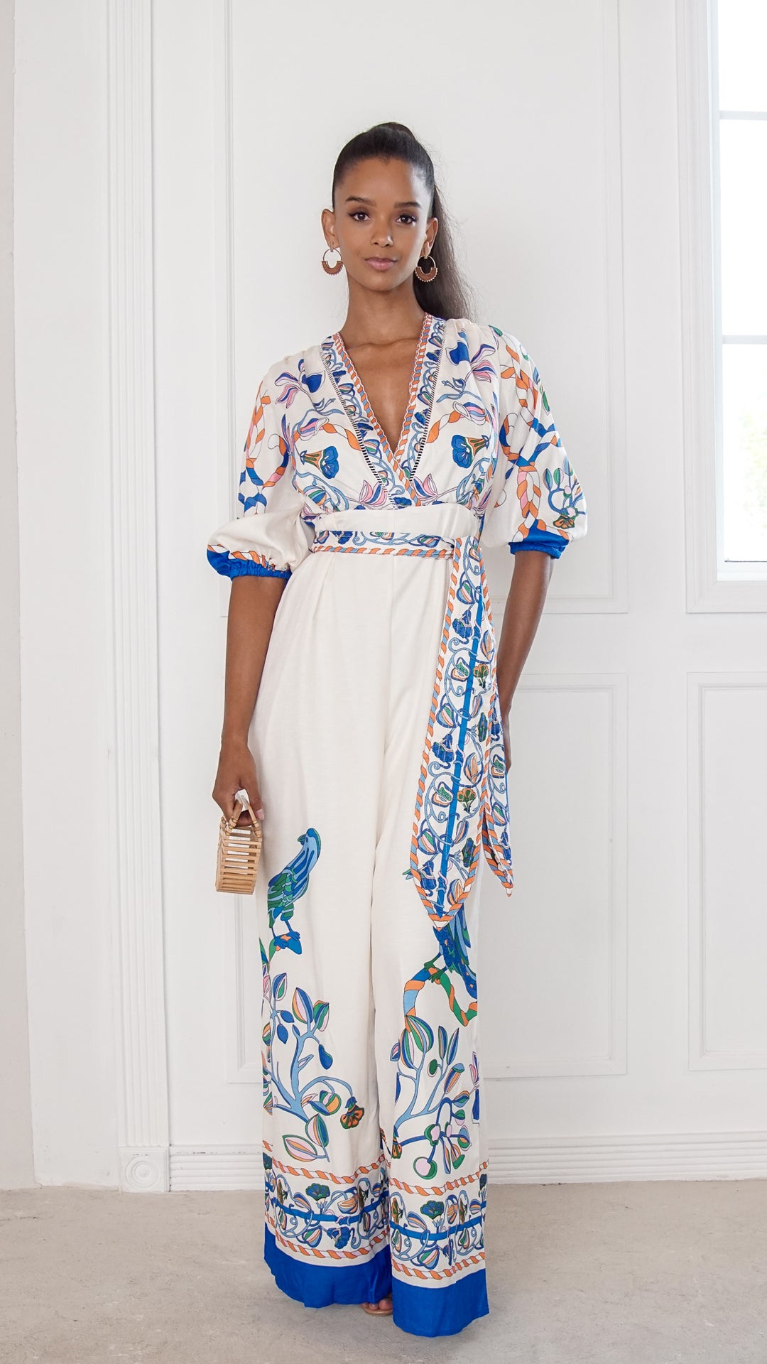 copy image front view_pink of Aves Jumpsuit