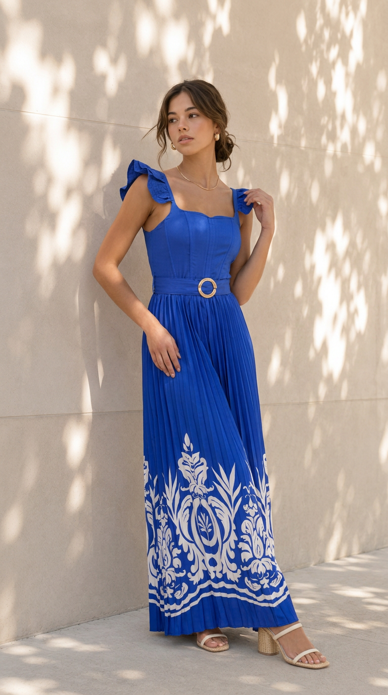 front view image 4 of Rosalina Pleated Jumpsuit