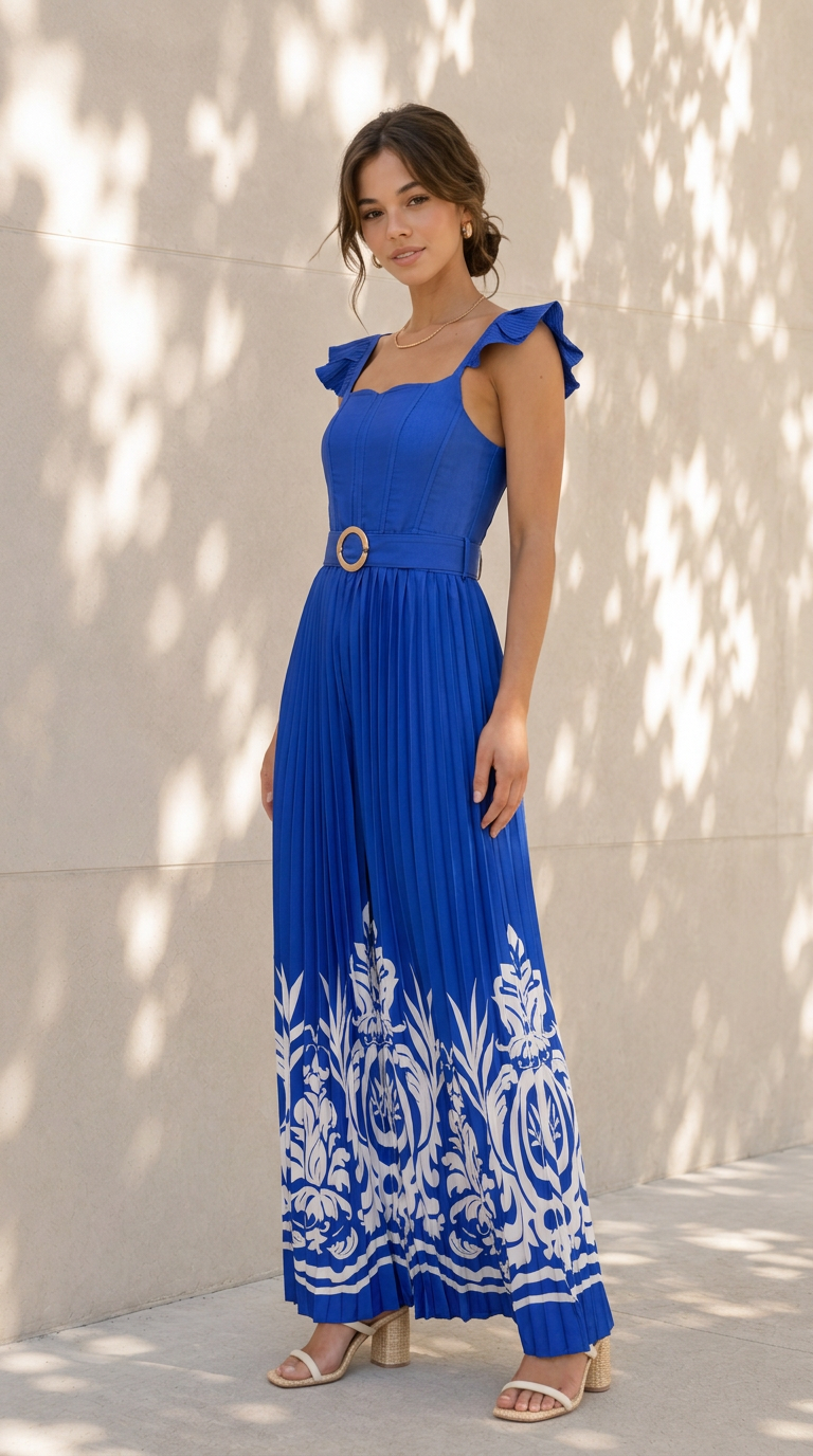 front view image 5 of Rosalina Pleated Jumpsuit