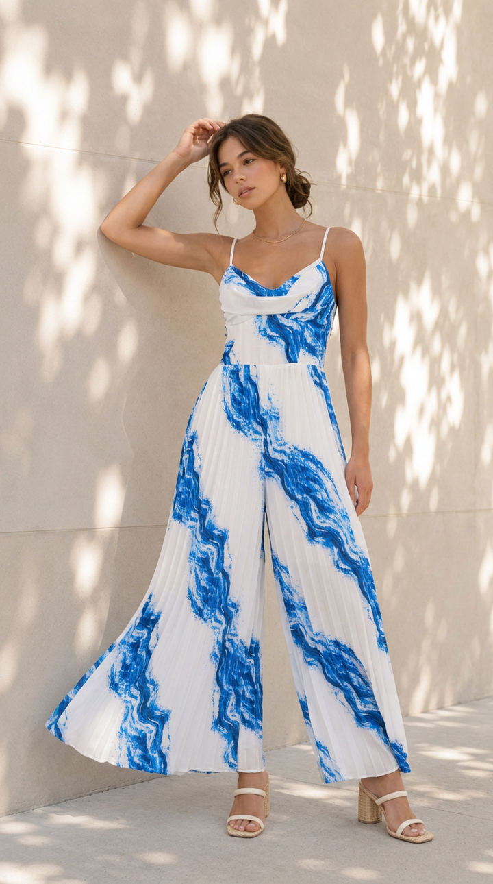 front view image 2 of Alessandra Pleated Jumpsuit
