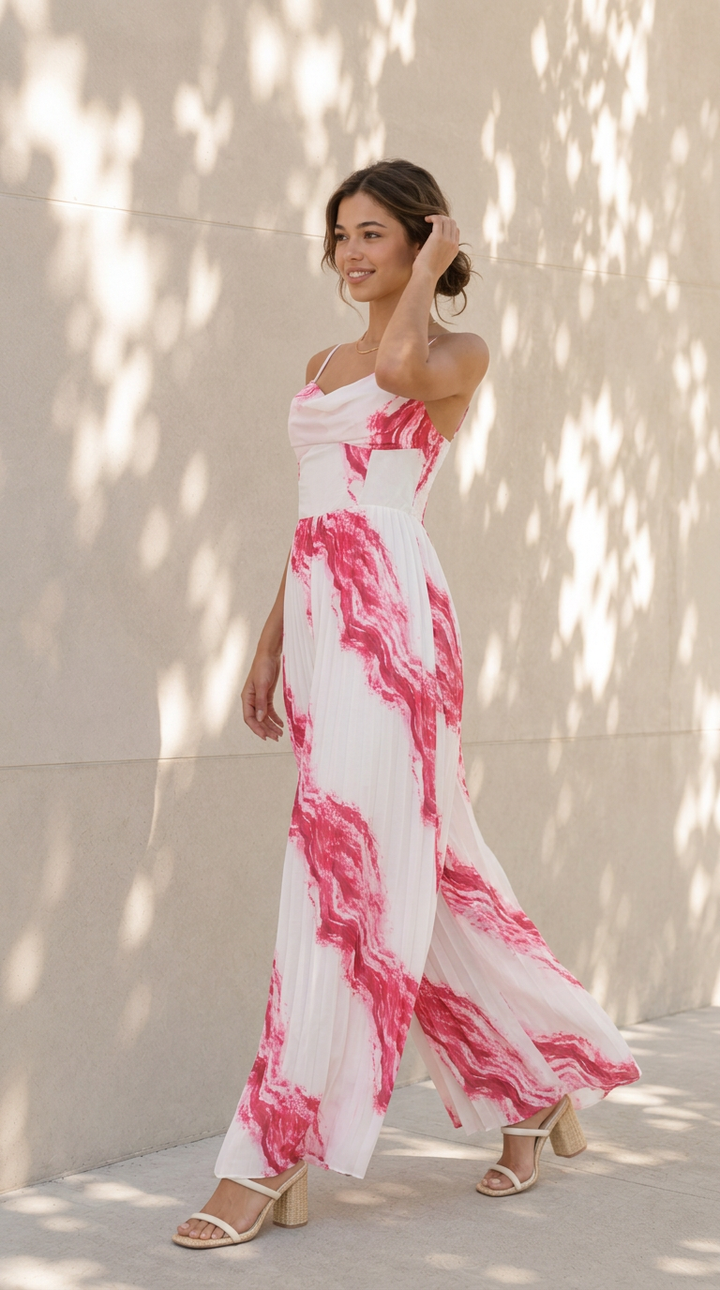 side view image 2 of Alessandra Pleated Jumpsuit