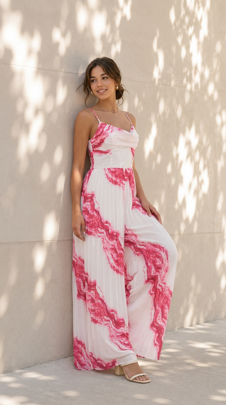 side view image 4 of Alessandra Pleated Jumpsuit