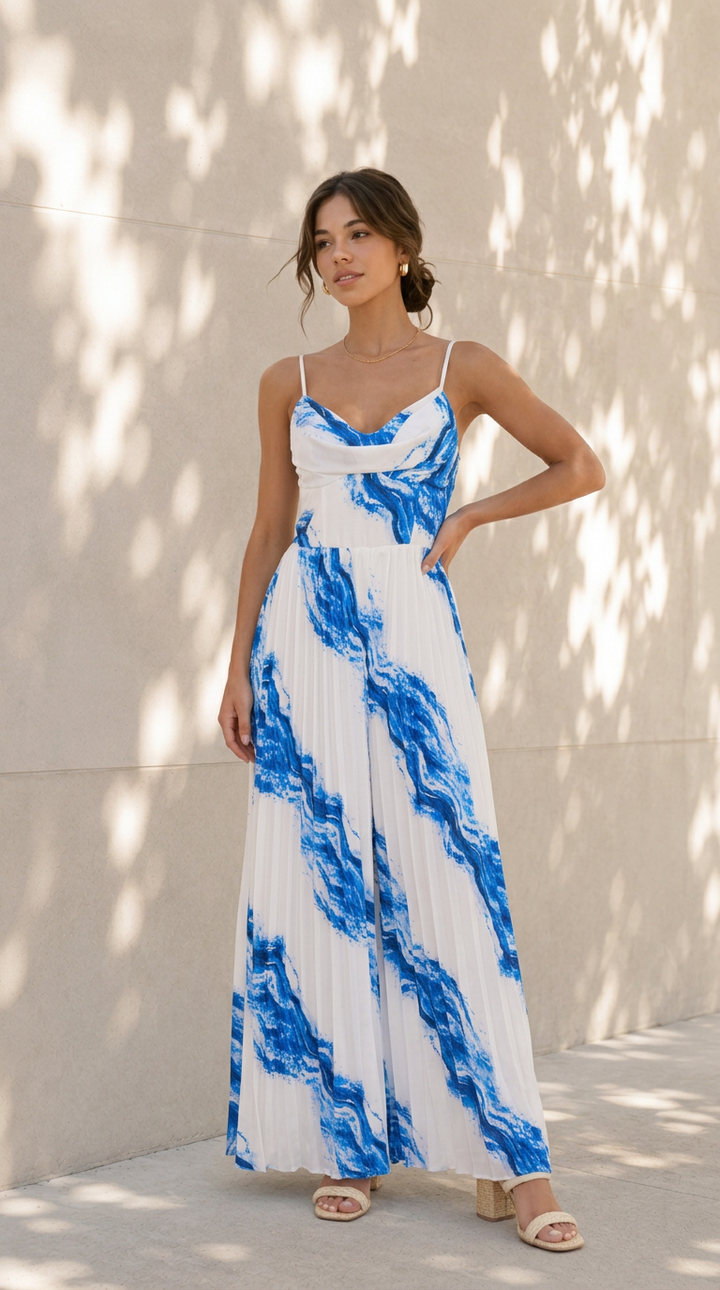 front view image 6 of Alessandra Pleated Jumpsuit