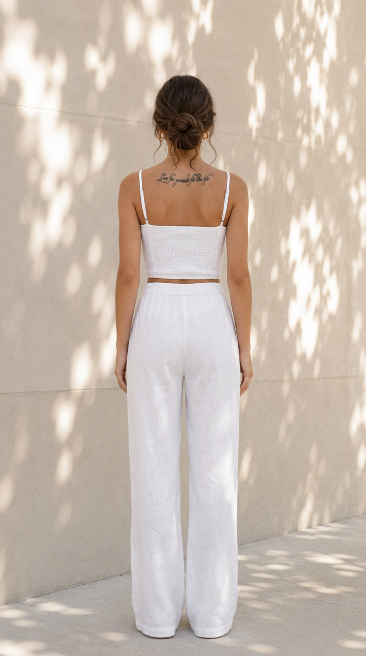 rear view image 1 of Amaris Embroidered Pants Set
