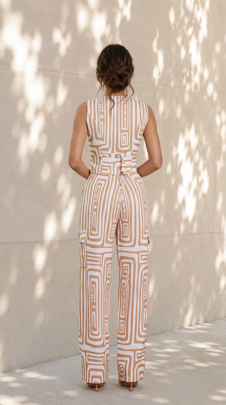 rear view image 1 of Solene Printed Pants Set
