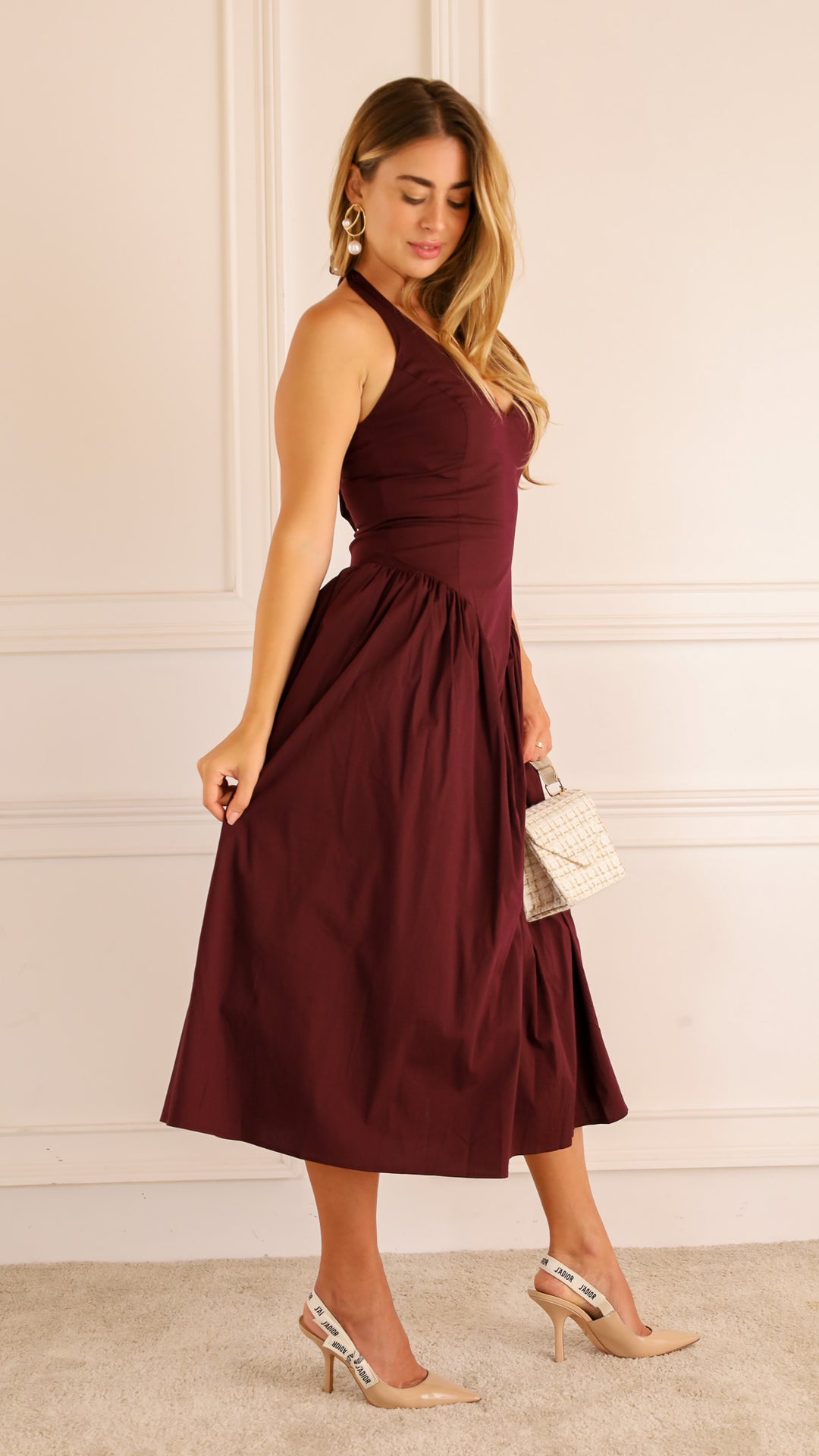side view image 1 of Narz Midi Dress