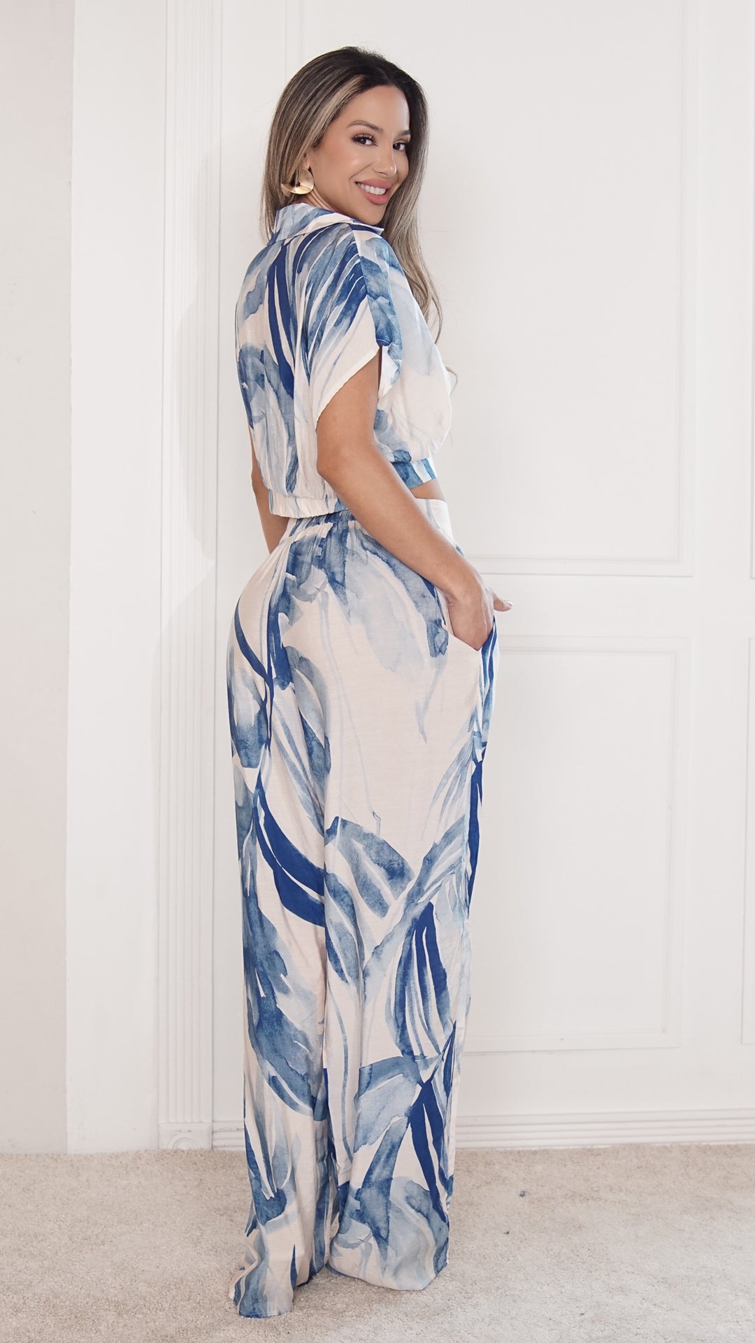 side view image 4 of Elara Palazzo Pants