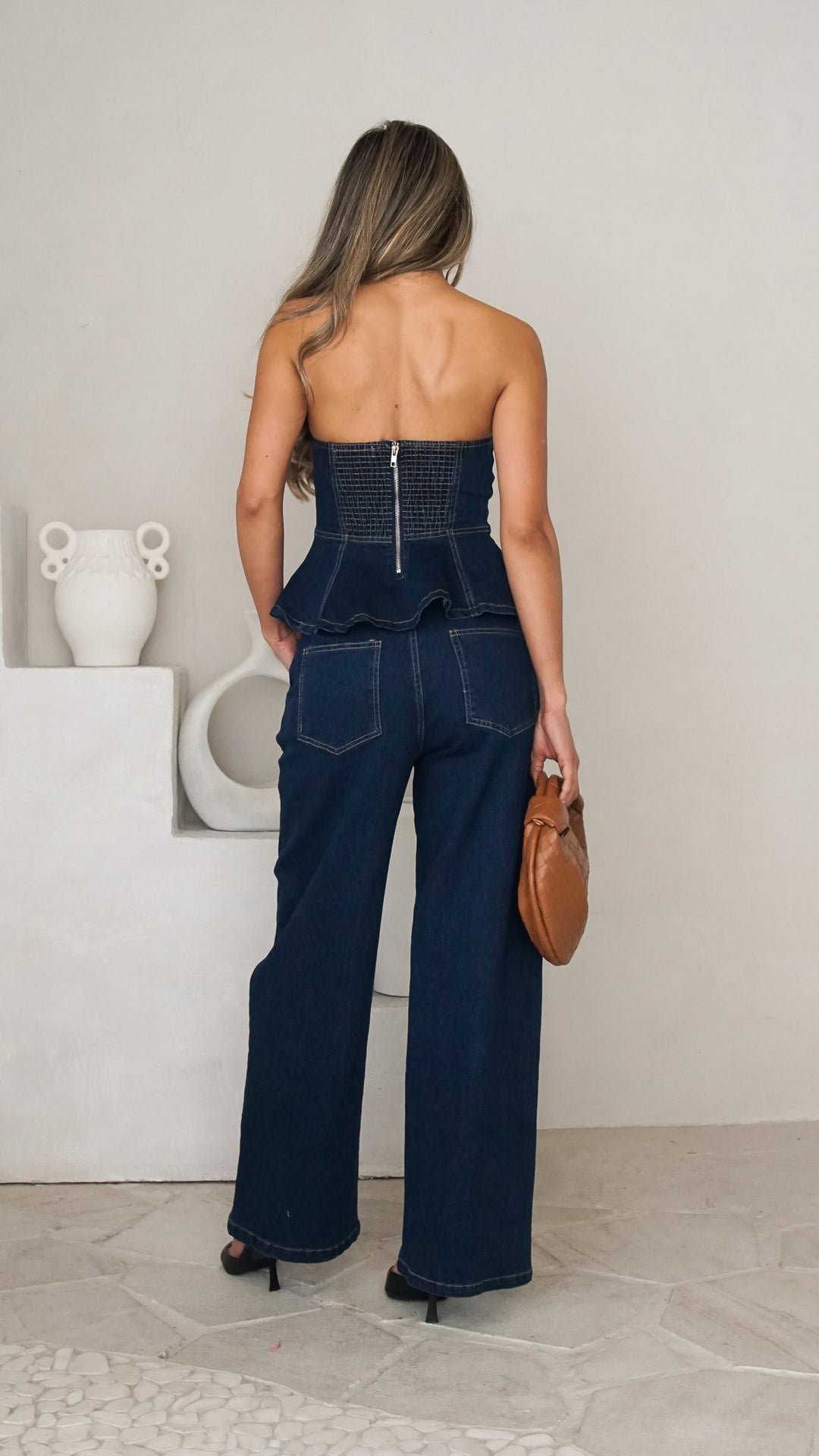 rear view image 1 of Selene Denim Set