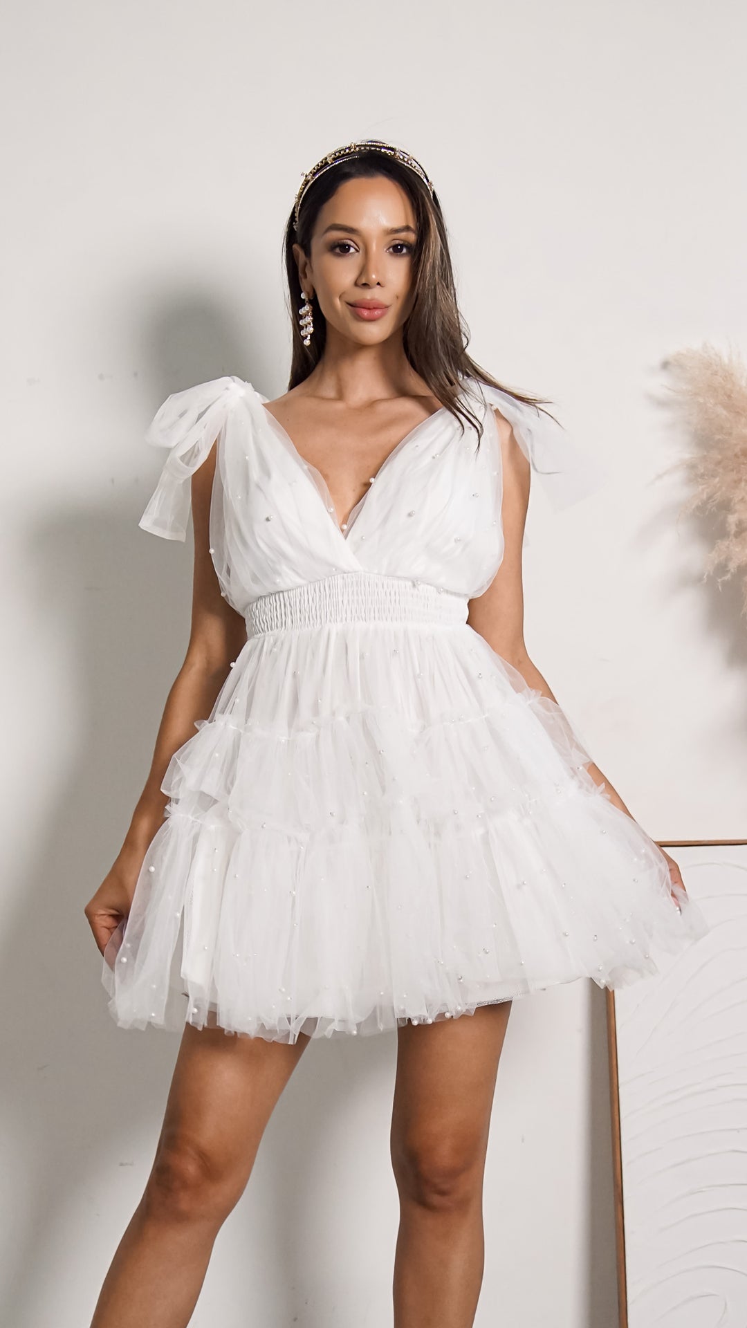 Celestia Mini Sheer Dress - Steps New York