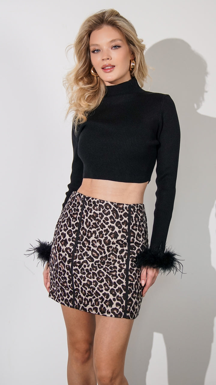 Robina Leopard Print Skirt