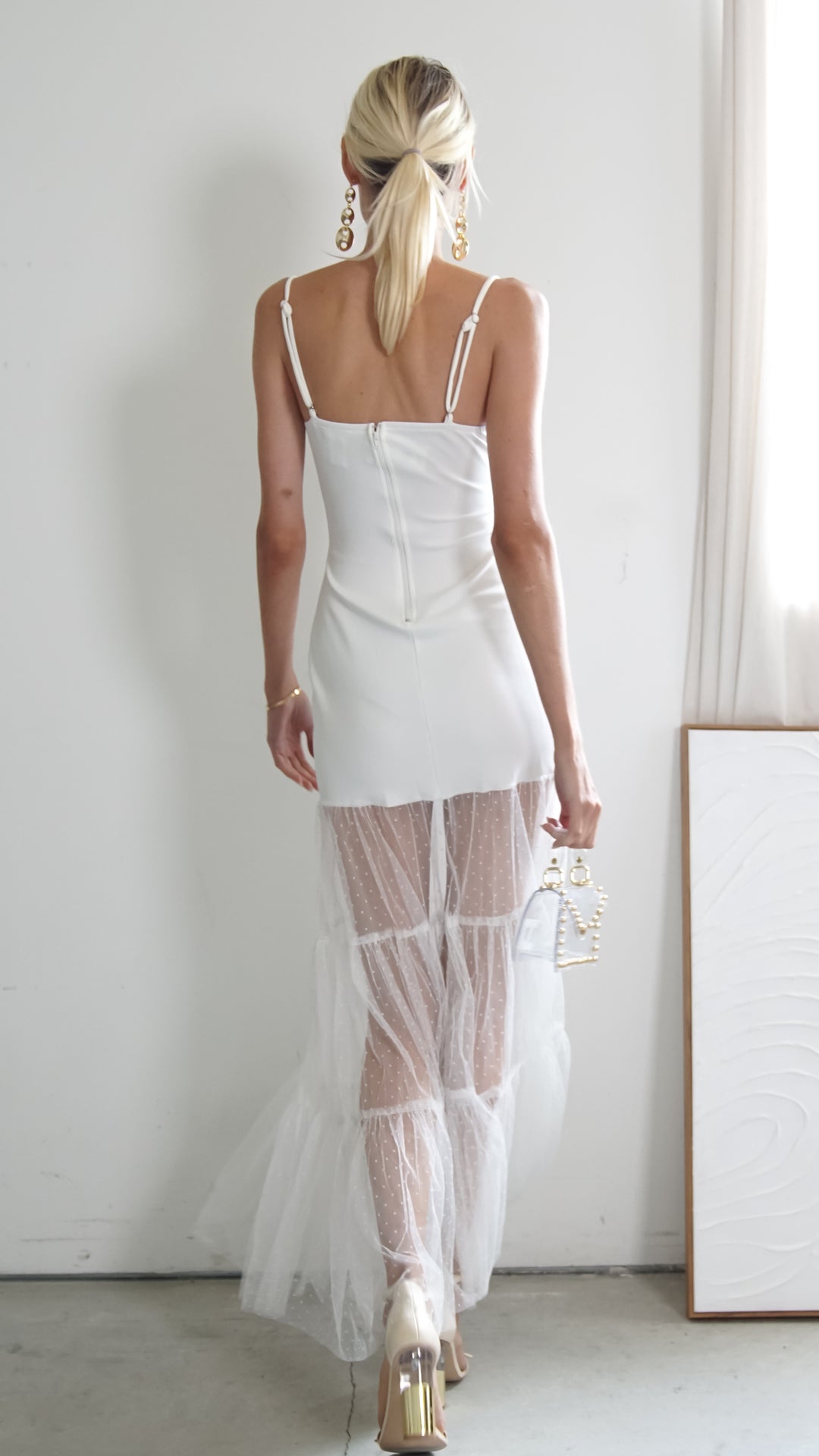 Kalila Maxi Sheer Cutout Dress - Steps New York