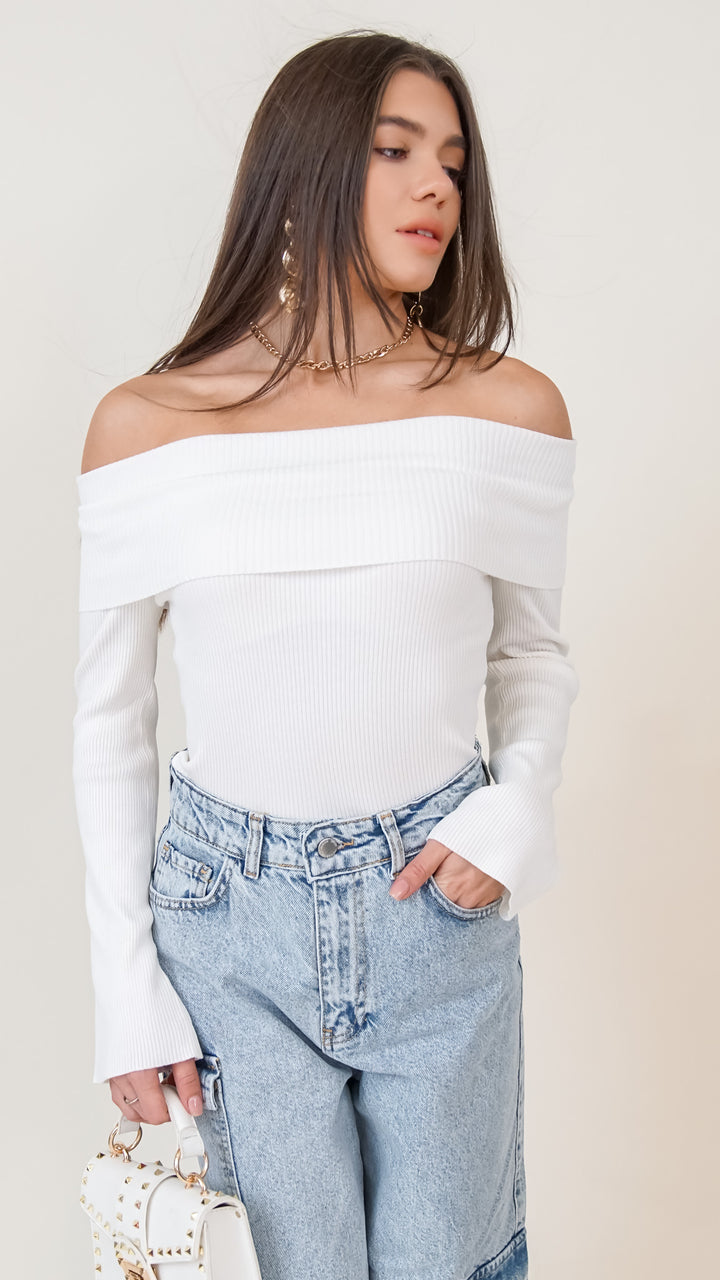 Fiora Off The Shoulder Long Sleeve Top