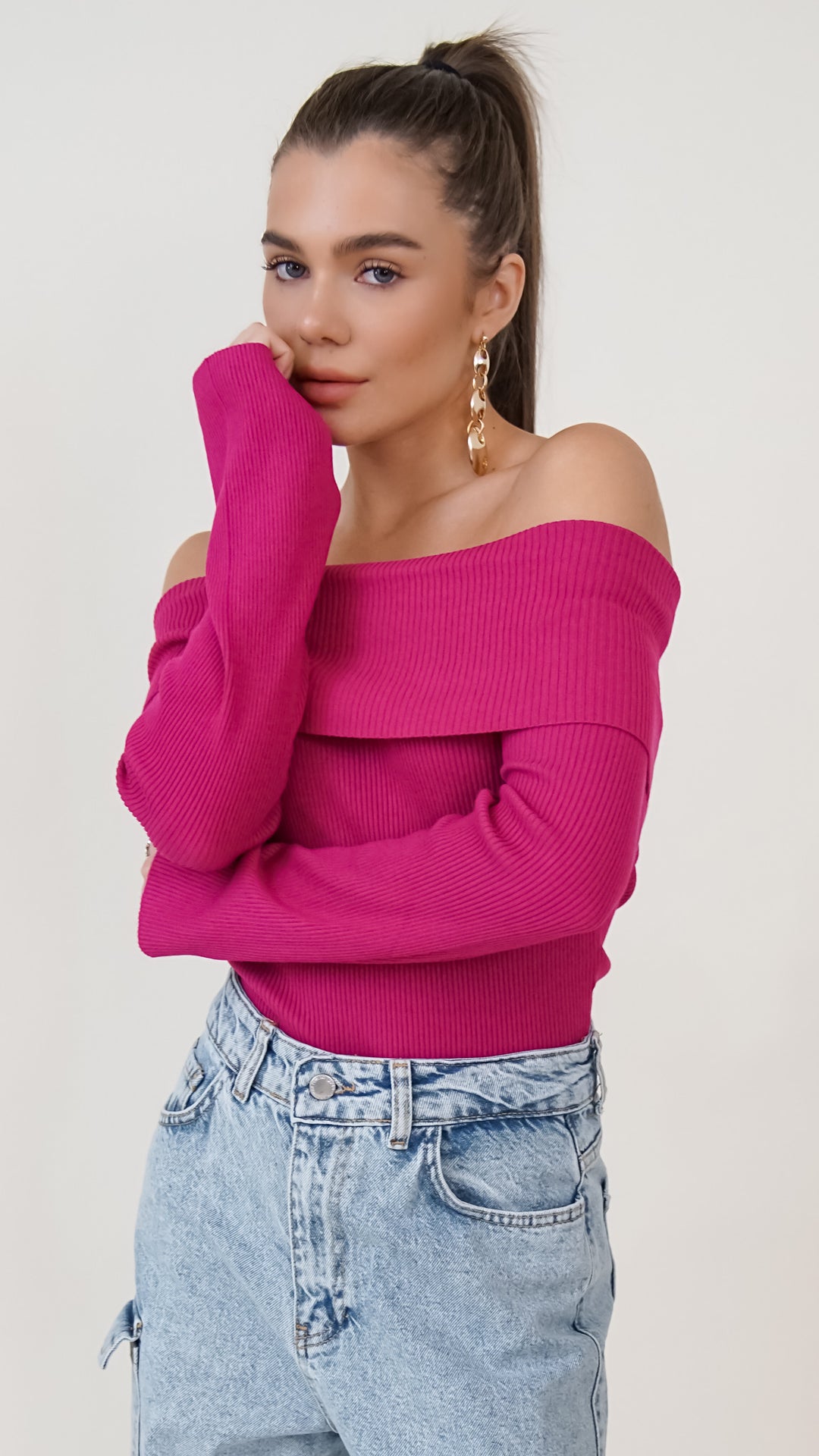 Dia Off The Shoulder Long Sleeve Top
