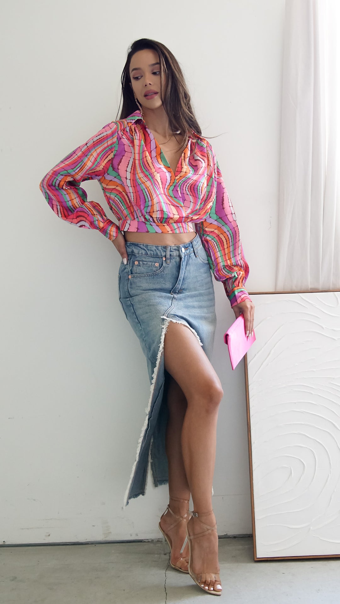 Zaynab Denim Maxi Skirt - Steps New York