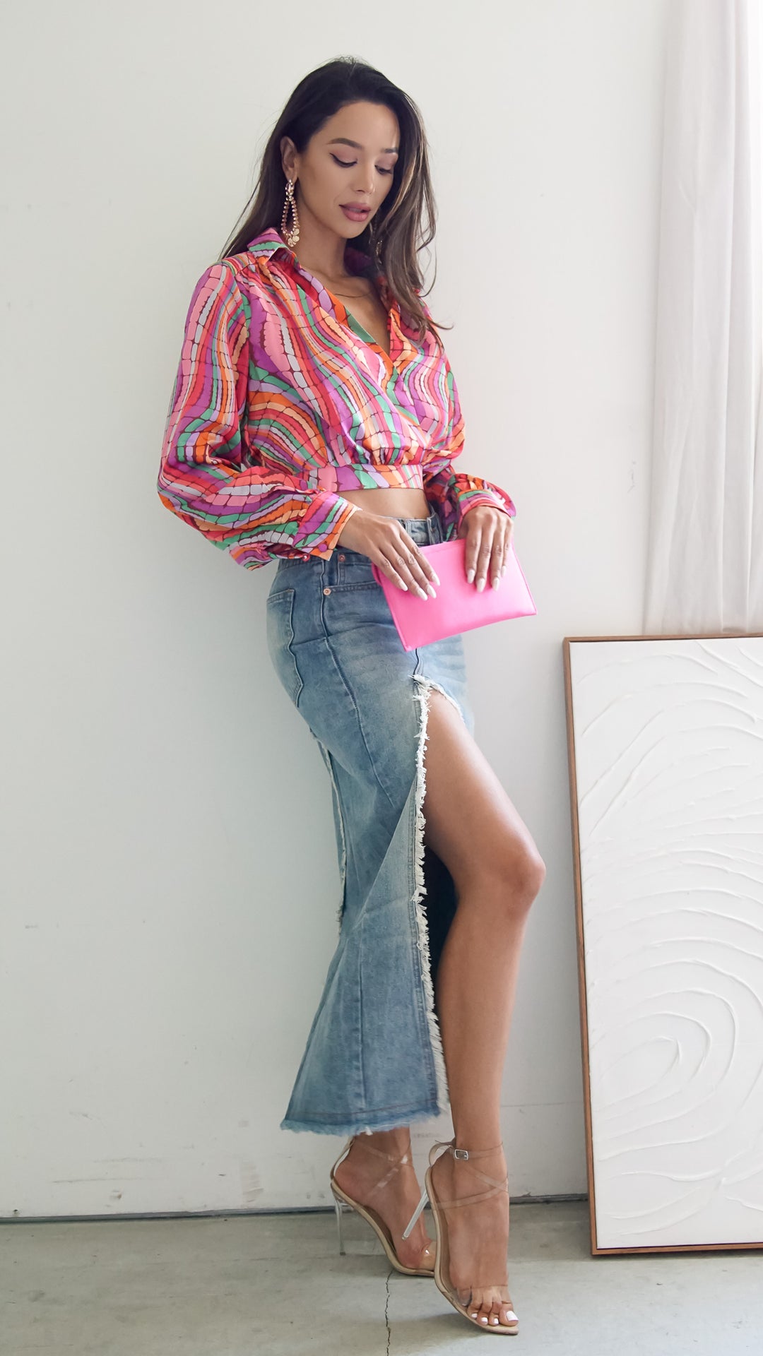 Zaynab Denim Maxi Skirt - Steps New York