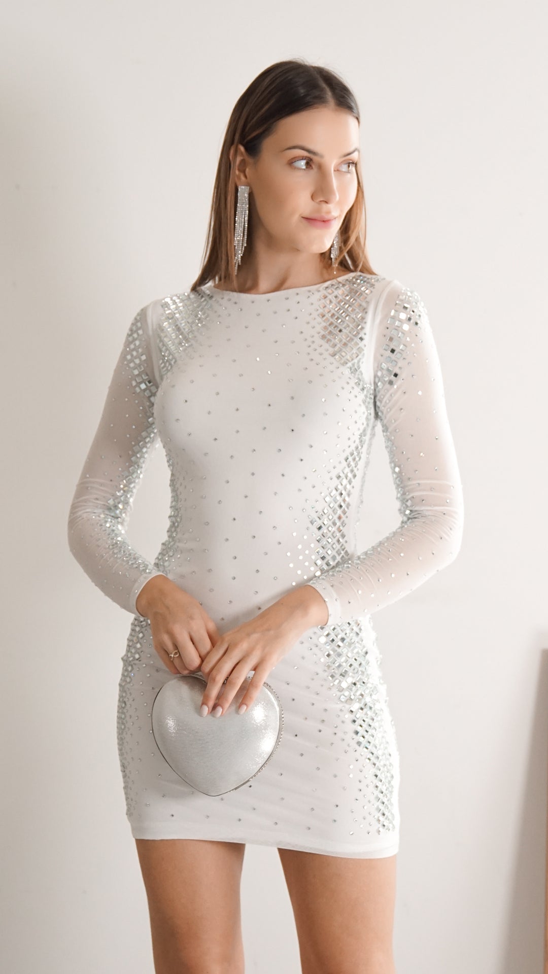 Philomena Longsleeve Mini Bodycon Dress - Steps New York