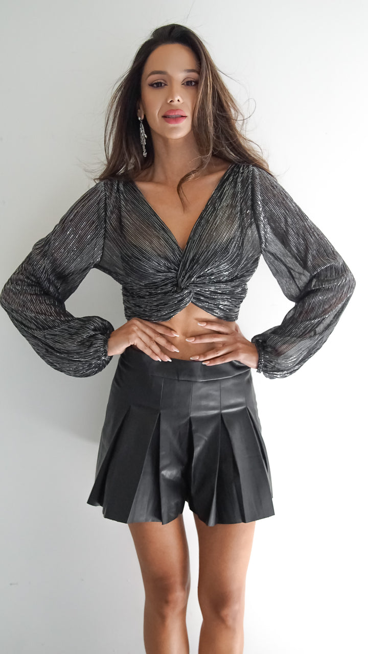 Aeliana Faux Leather Skirt - Steps New York