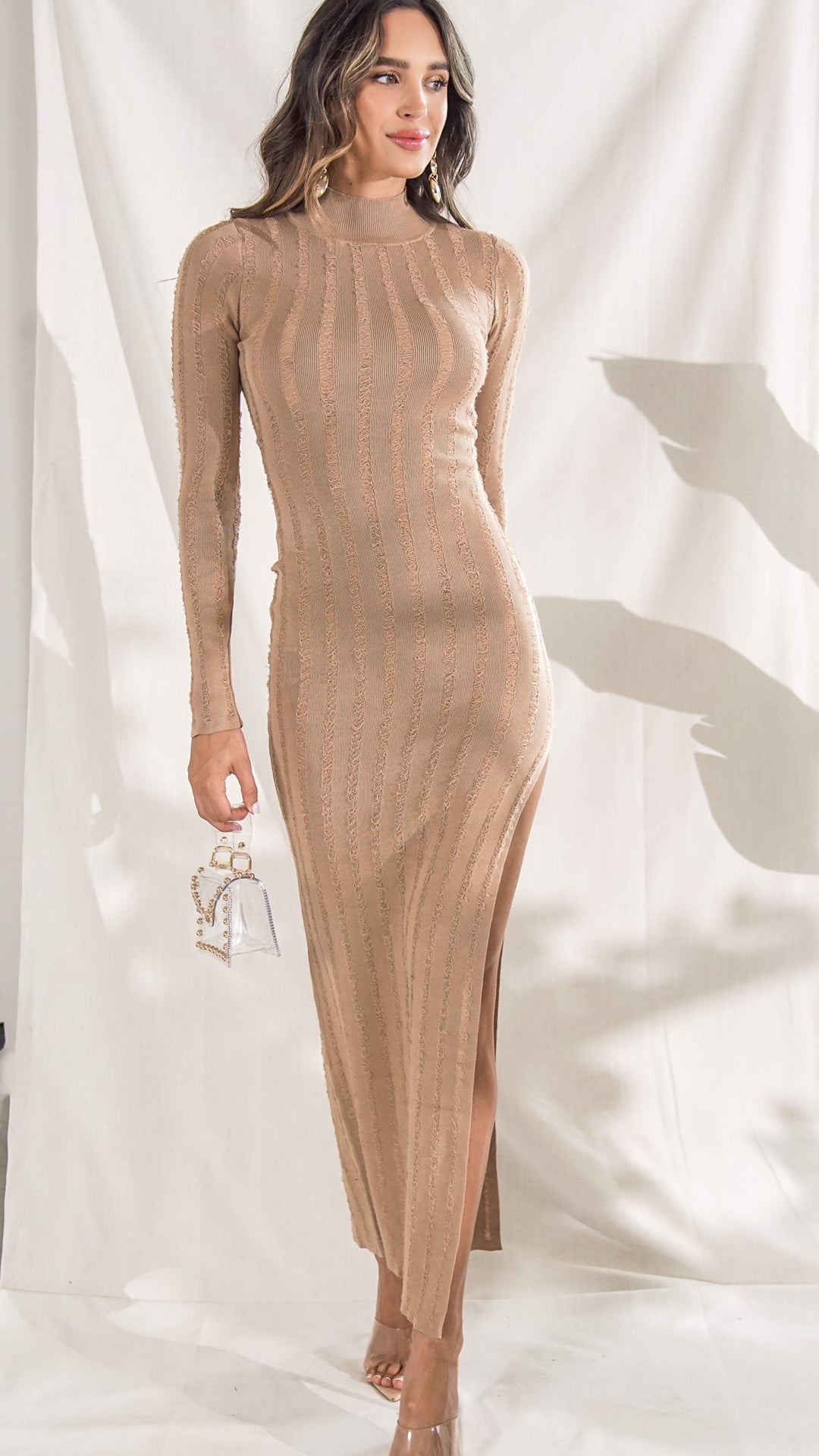 Rebecca Longsleeve Turtleneck Bodycon Dress - Steps New York