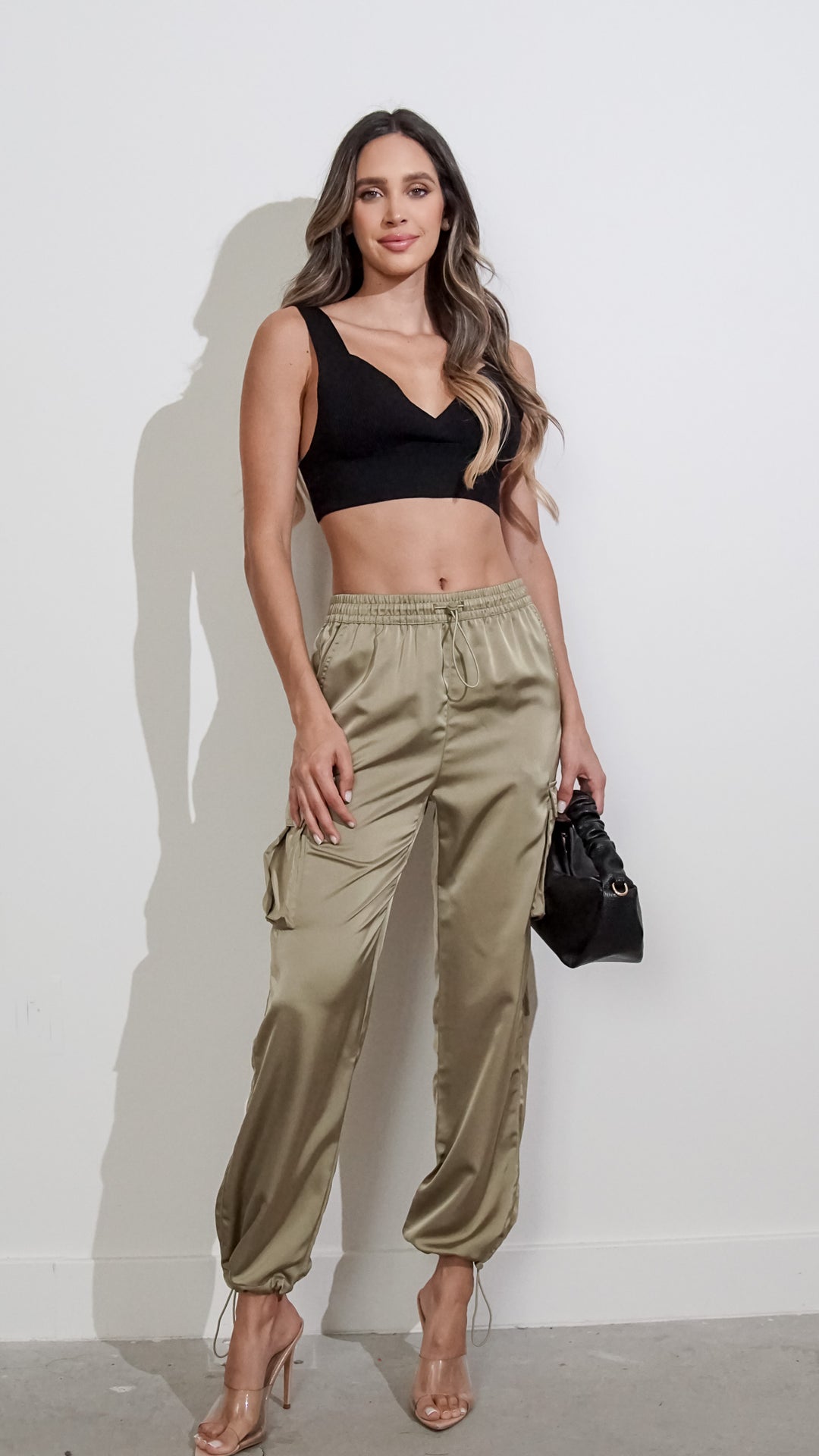 Whitney Cargo Pants in Olive Green