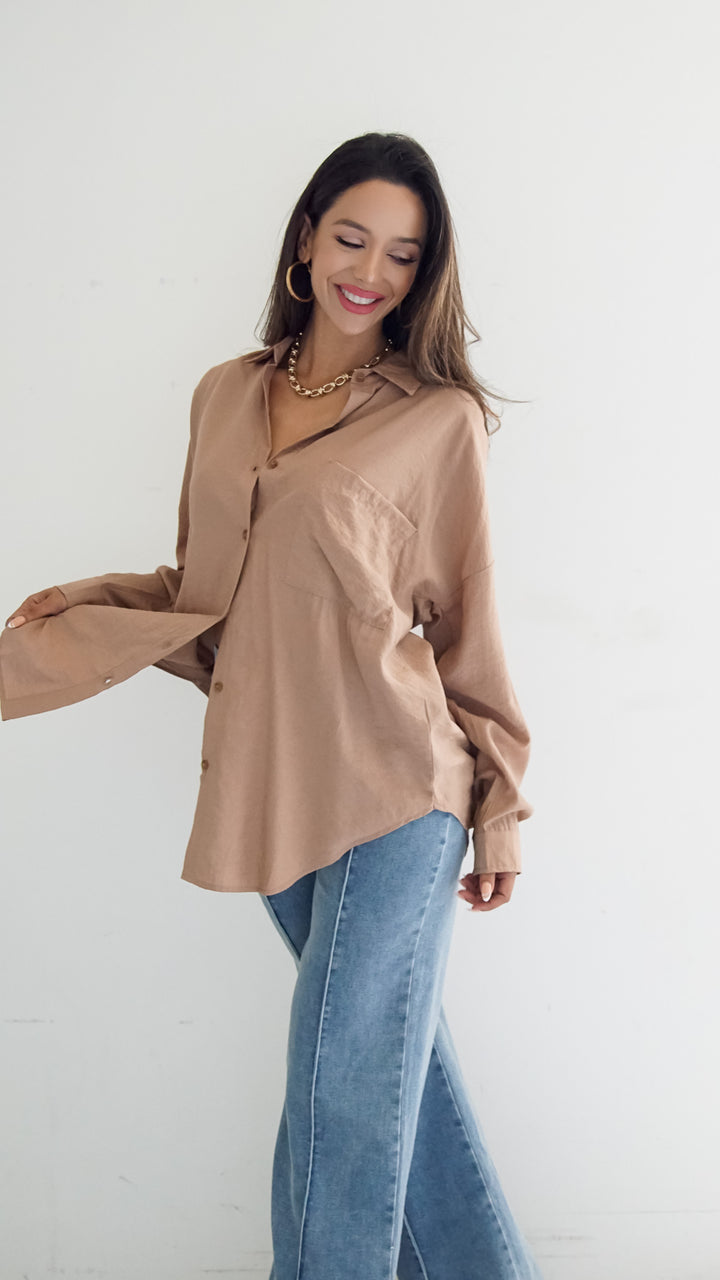 Thisbea Longsleeve Button Down Top - Steps New York