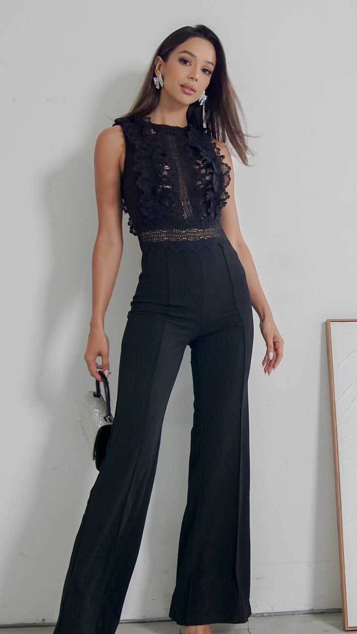 Renzi Lace Bodysuit in Black - Steps New York