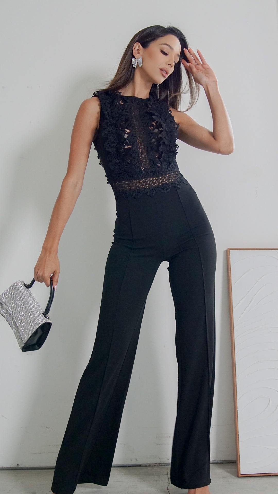 Renzi Lace Bodysuit in Black - Steps New York