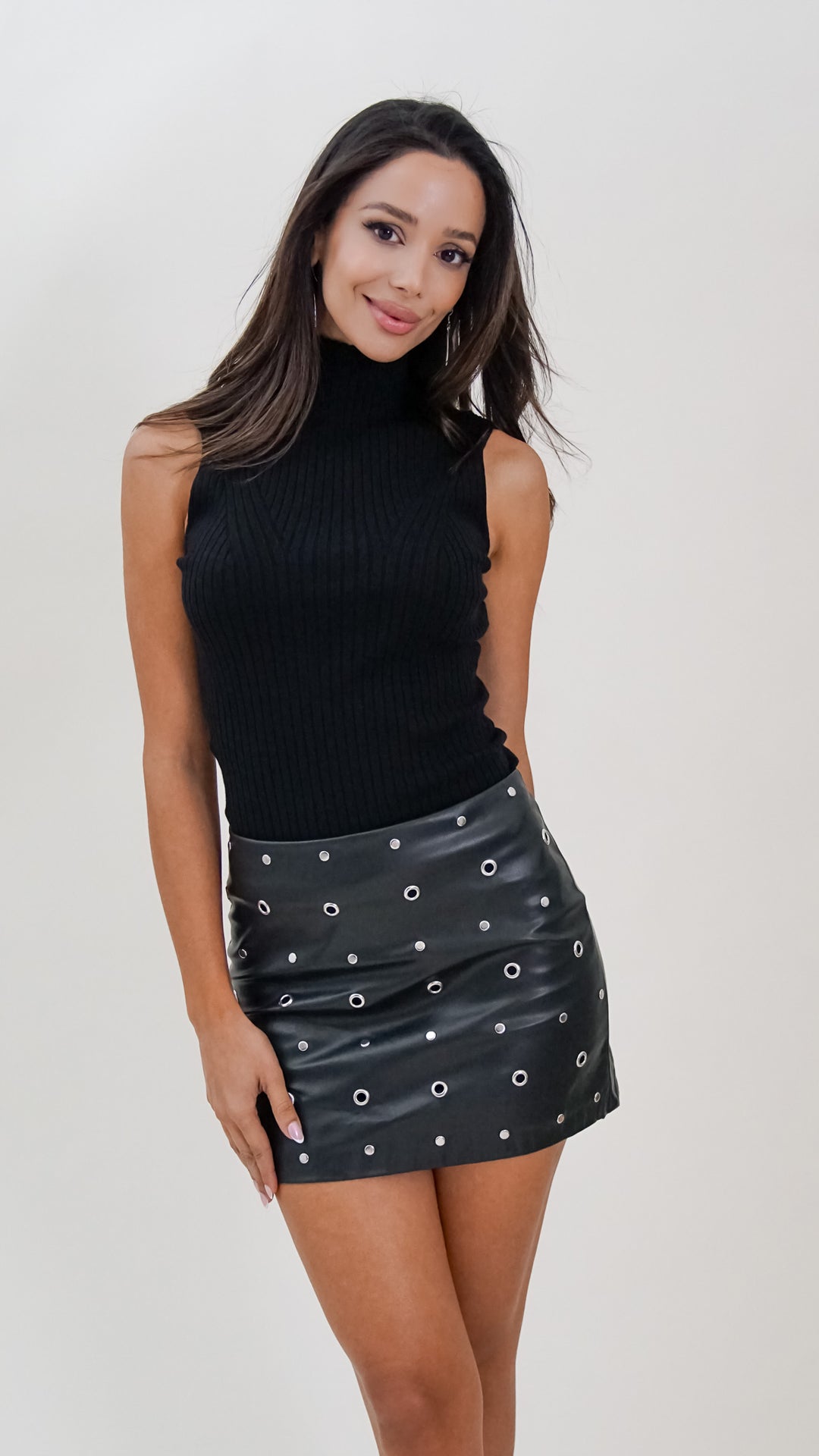 Elise Faux Leather Skirt