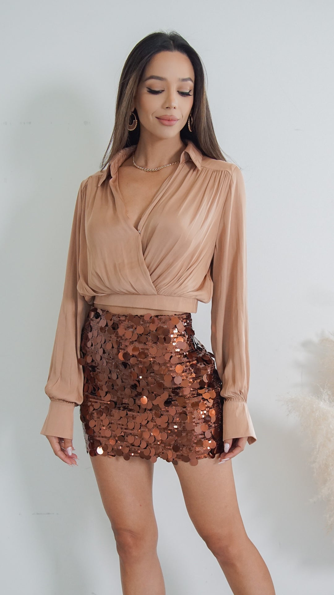 Sunniva Sequins Mini Skirt - Steps New York